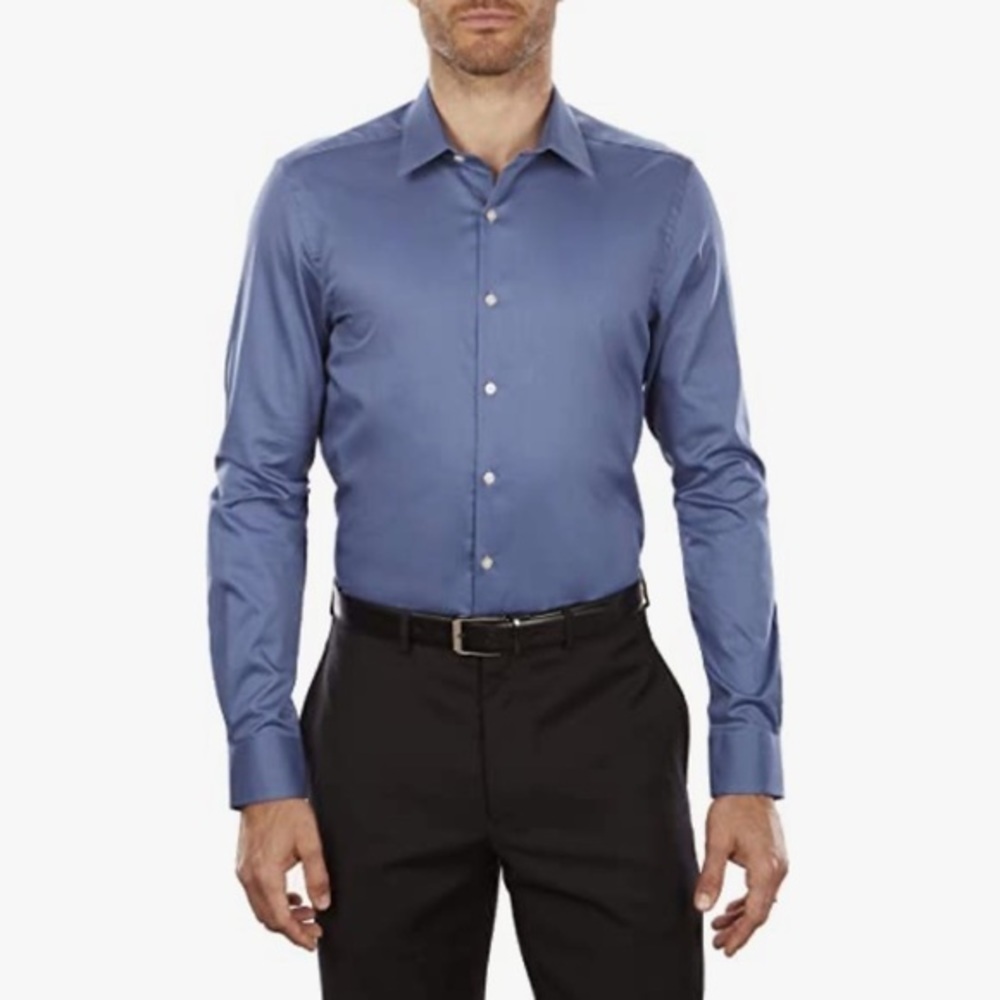 Van Heusen Men's Dress Shirt Slim Fit Flex Collar Stretch Solid, XL